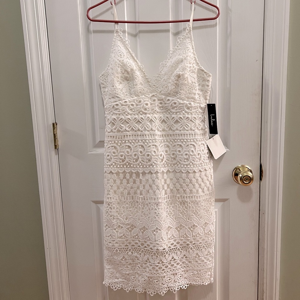 White Lace Bodycon Dress